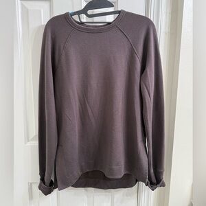 Athleta Brown Crewneck Sweater Relaxed Fit